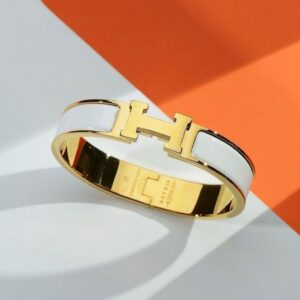 White / Gold H bracelet in 17cm and 19cm