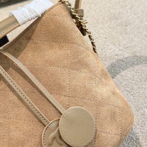 20cm Quilted Suede Bucket Bag product image