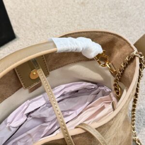 20cm Quilted Suede Bucket Bag product image