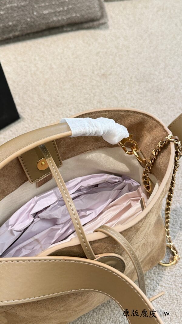 20cm Quilted Suede Bucket Bag product image