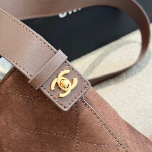 20cm Quilted Suede Bucket Bag product image