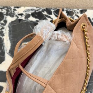 Large Quilted Suede Shopping Tote product image