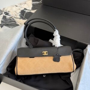 Large Quilted Suede Shopping Tote product image