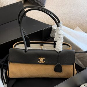 Suede Color-Block Flap Top Handle Bag product image