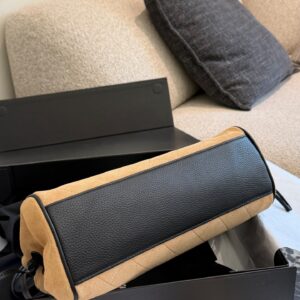 Suede Color-Block Flap Top Handle Bag product image