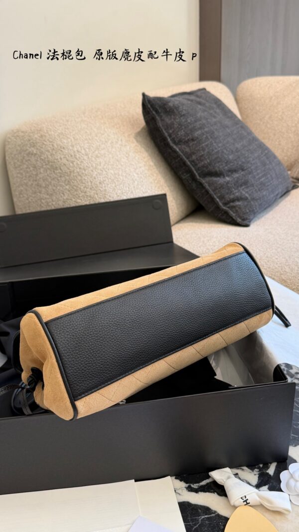 Suede Color-Block Flap Top Handle Bag product image