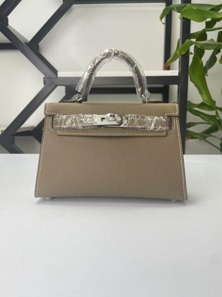 Transparent-Handle Textured Cowhide Top Handle Bag