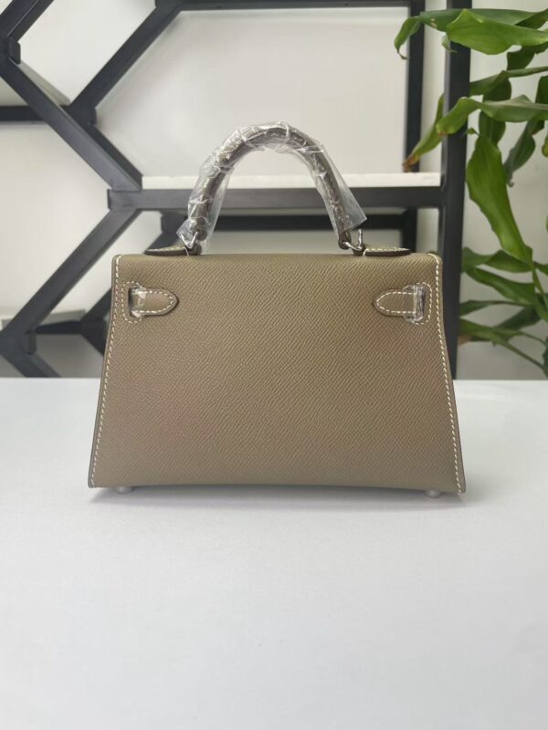 Transparent-Handle Textured Cowhide Top Handle Bag - product detail