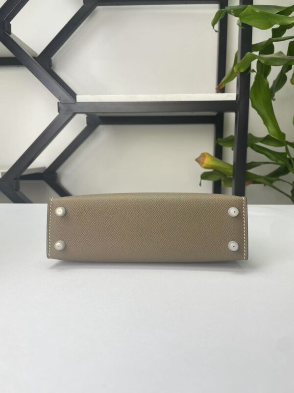 Transparent-Handle Textured Cowhide Top Handle Bag - product detail
