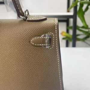 Transparent-Handle Textured Cowhide Top Handle Bag - product detail