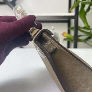 Transparent-Handle Textured Cowhide Top Handle Bag - product detail