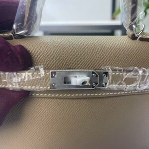 Transparent-Handle Textured Cowhide Top Handle Bag - product detail