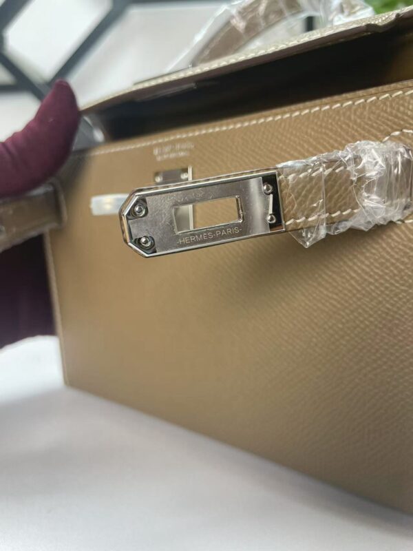 Transparent-Handle Textured Cowhide Top Handle Bag - product detail